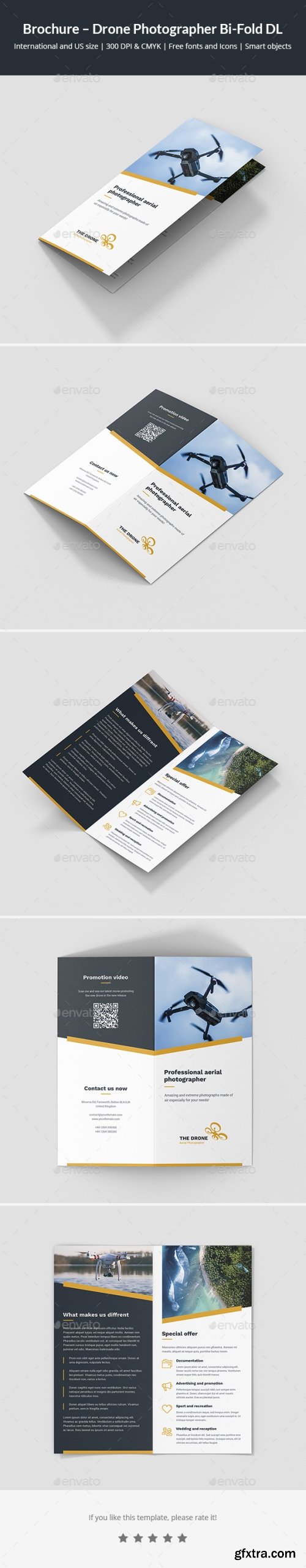 Graphicriver - Brochure &ndash; Drone Photographer Bi-Fold DL 21805796