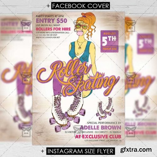 Roller Skating – Premium A5 Flyer Template