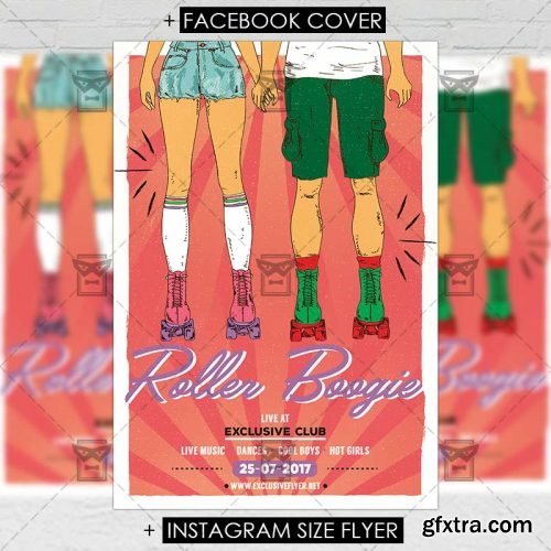 Roller Boogie – Premium A5 Flyer Template