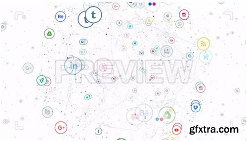 Social Networks Icons Planet - Motion Graphics 78811