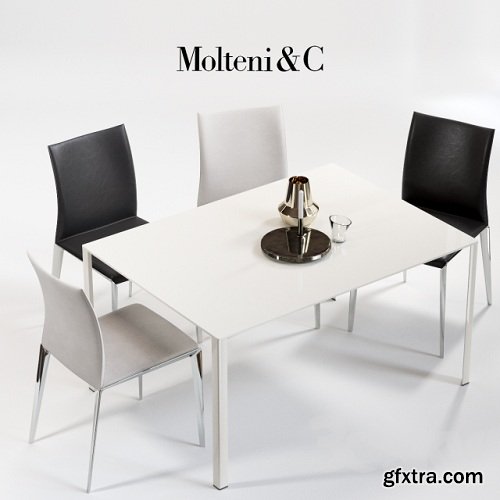 Molteni Dart Chair and Lessless Table