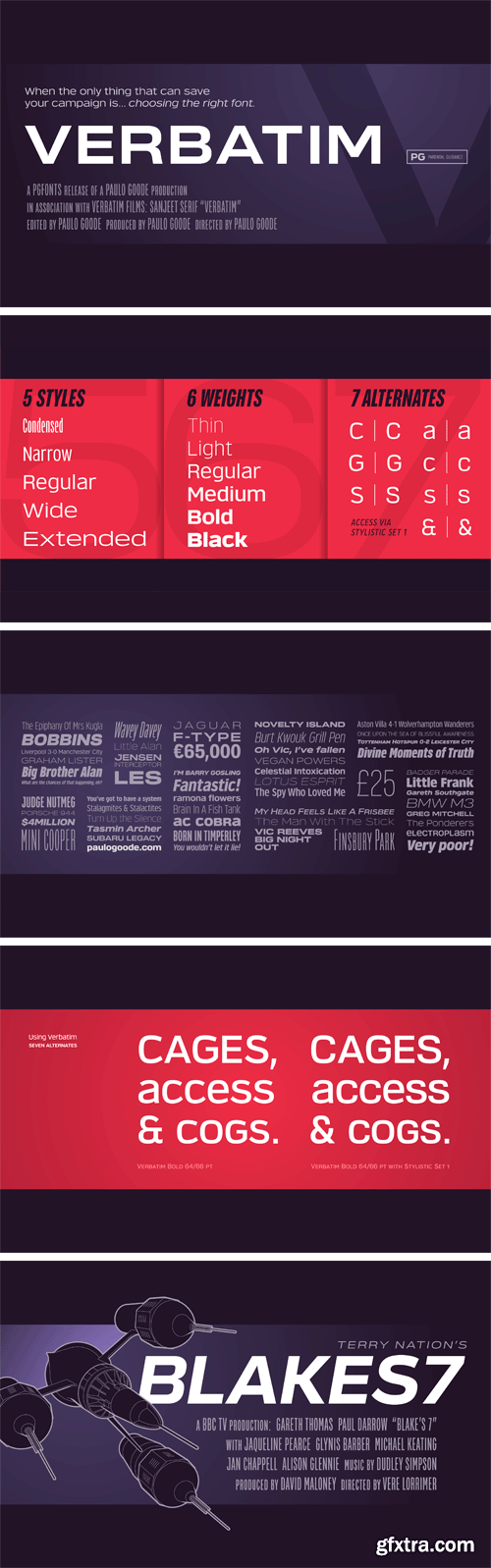 Verbatim Font Family GFxtra