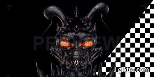 The Shaking Devil Head VJ Loop - Motion Graphics 79460