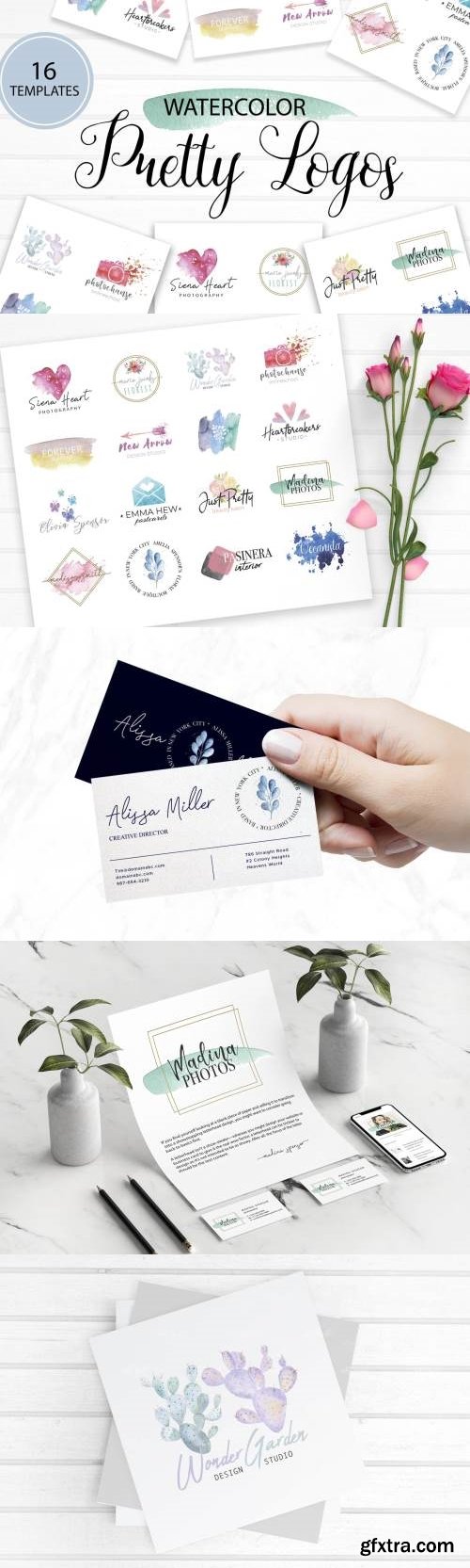 Pretty Watercolor Logos