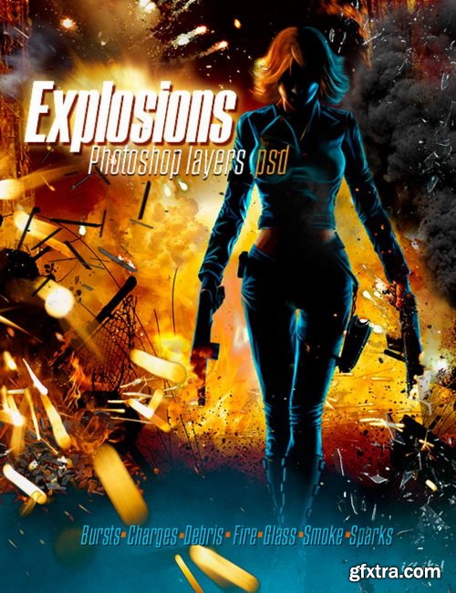 Ron's Explosions Photoshop Layers