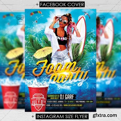 Foam Party – Premium A5 Flyer Template