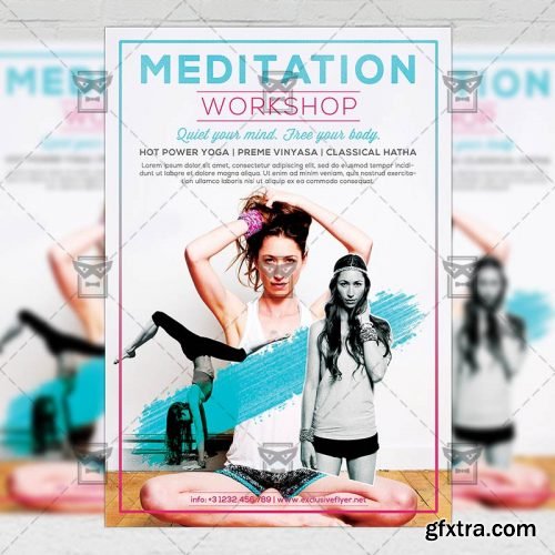 Meditation – Premium A5 Flyer Template Meditation – Premium A5 Flyer Template