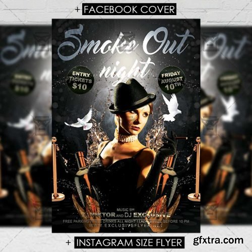 Smoke Out Night – Premium A5 Flyer Template Smoke Out Night – Premium A5 Flyer Template