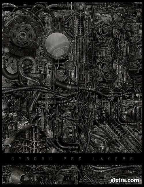 Ron's Cyborg Parts Photoshop Brushes Ron's Cyborg Parts Photoshop Brushes