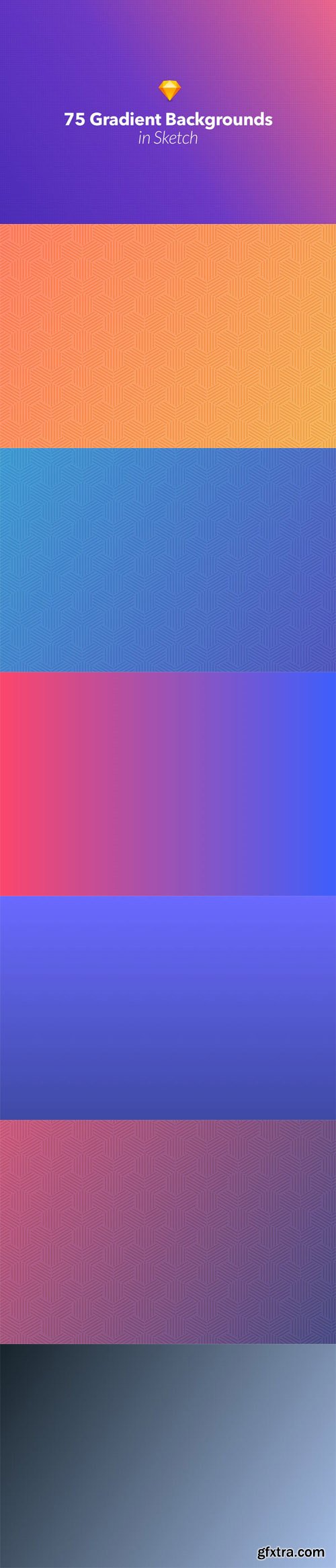 75 Gradient Backgrounds in Sketch Vol. 2