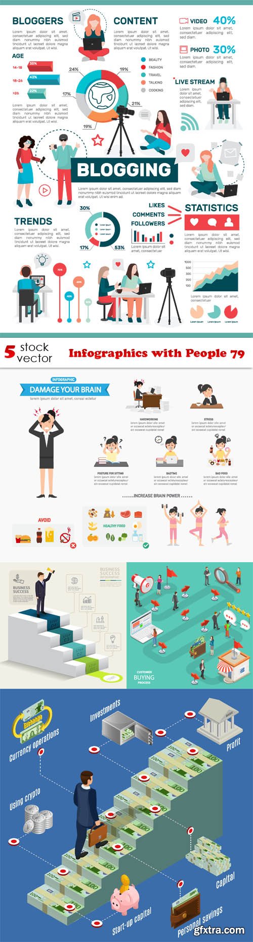 Vectors - Infographics with People 79