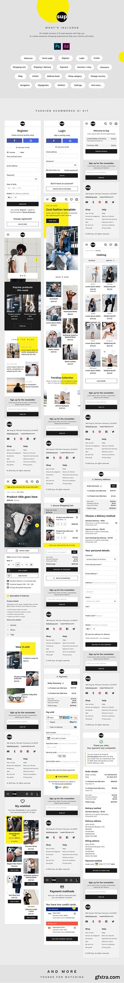 SUP Fashion UI Kit SUP Fashion UI Kit