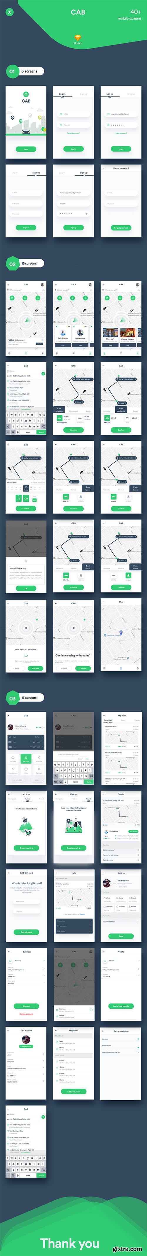 Cab Booking UI Kit Cab Booking UI Kit