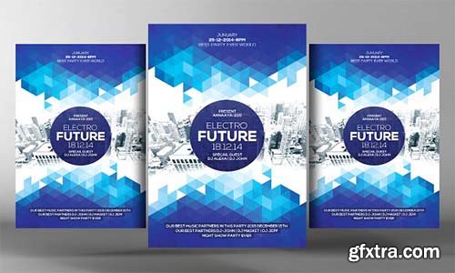 CreativeMarket - Electro Future Sound Party Flyer 2532222