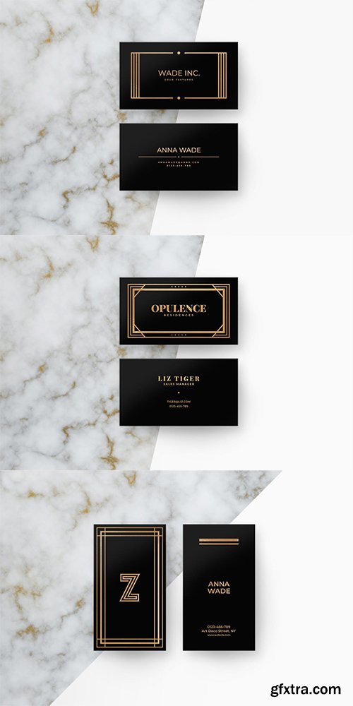 Art Deco Business Cards