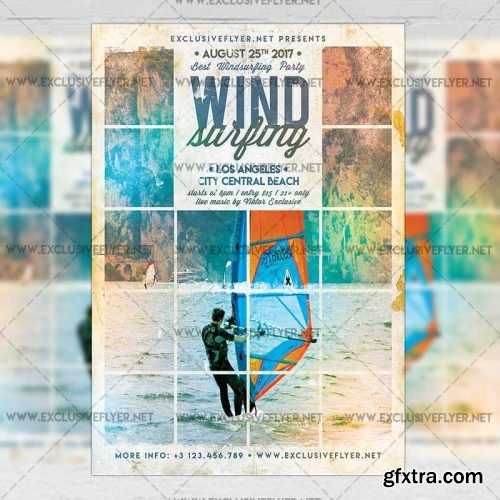 Windsurfing – Premium A5 Flyer Template Windsurfing – Premium A5 Flyer Template