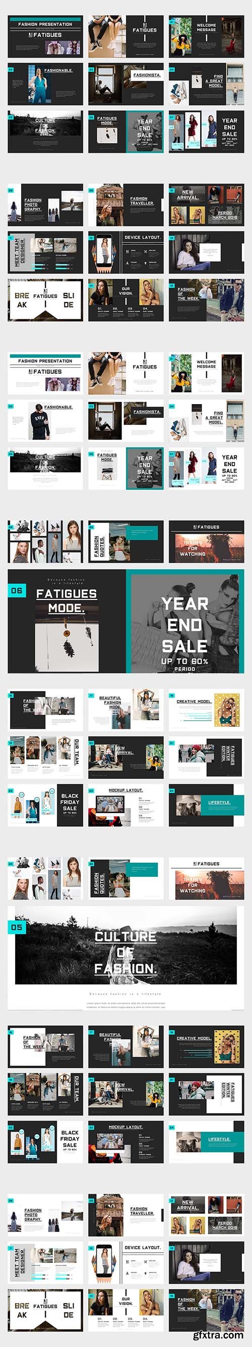 Fatigues Fashion Lookbook Powerpoint Template Fatigues Fashion Lookbook Powerpoint Template