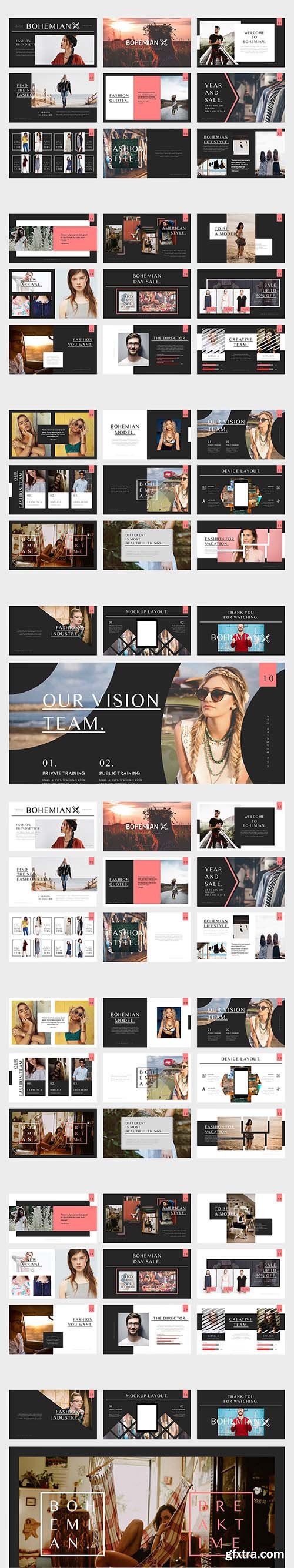 Bohemian Fashion Catalogue Powerpoint Template Bohemian Fashion Catalogue Powerpoint Template