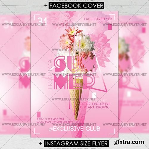 Tropical Summer – Premium A5 Flyer Template