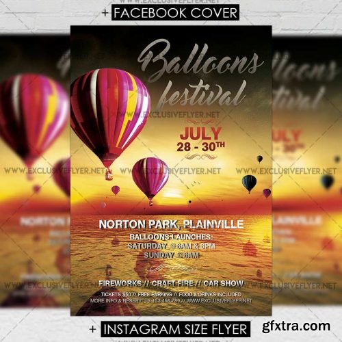 Balloons Festival – Premium A5 Flyer Template