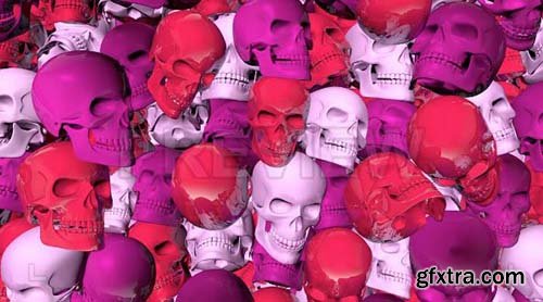 Pink Skulls Background - Motion Graphics 83226