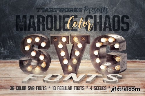 CreativeMarket Marquee Chaos View - Color Fonts 2491855