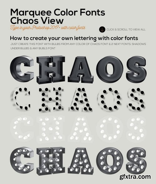 CreativeMarket Marquee Chaos View - Color Fonts 2491855