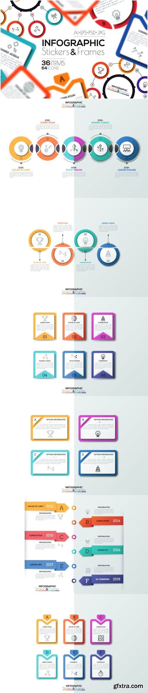 Infographic Stickers &amp; Frames