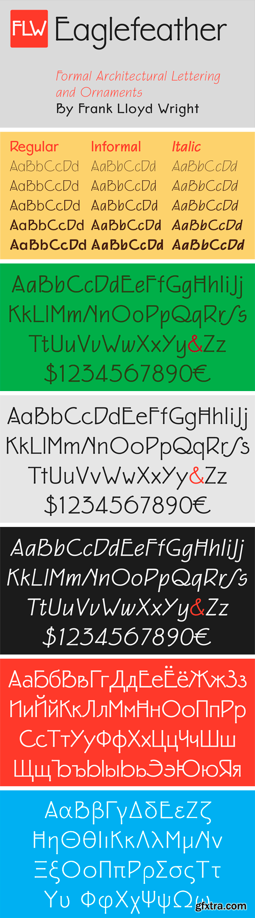 FLW Eaglefeather Font Family » GFxtra