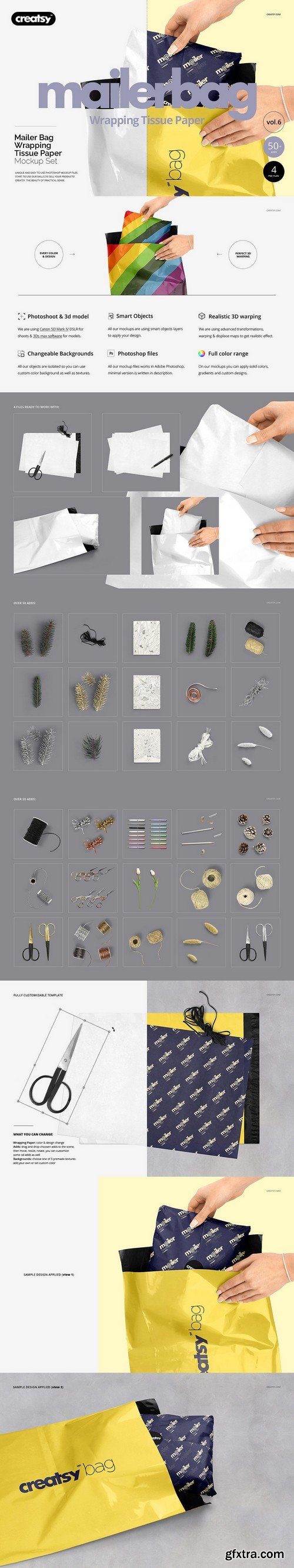 CM - Wrapping Tissue Paper Mockup Bundle 2143283