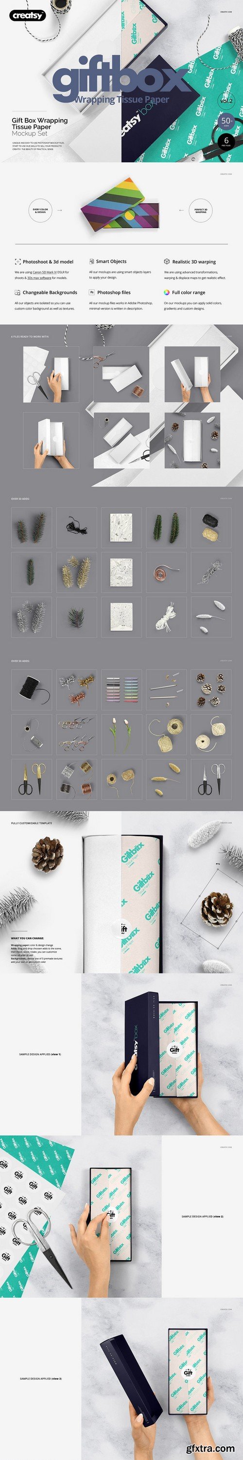 CM - Wrapping Tissue Paper Mockup Bundle 2143283