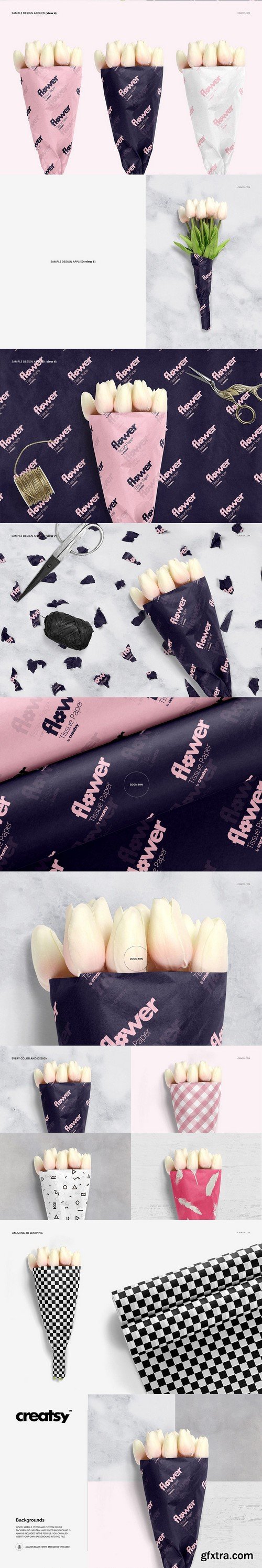 CM - Wrapping Tissue Paper Mockup Bundle 2143283