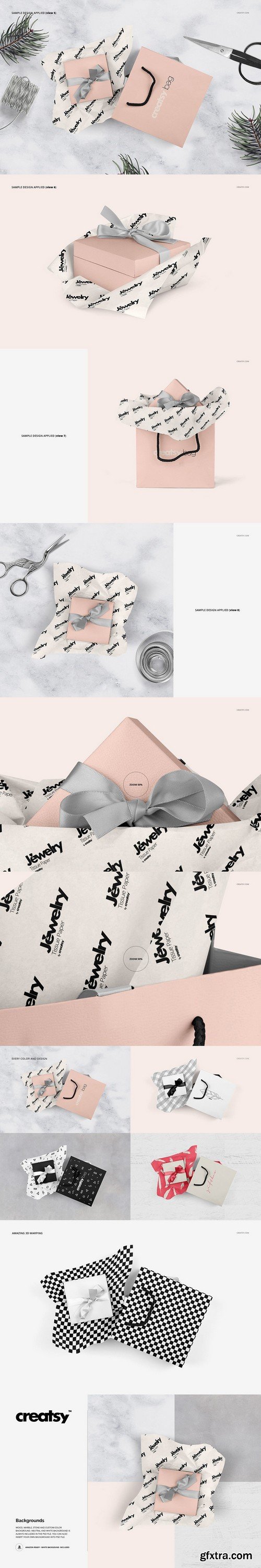 CM - Wrapping Tissue Paper Mockup Bundle 2143283