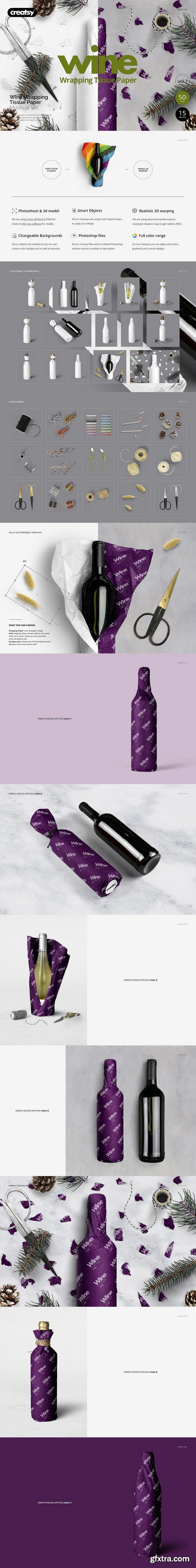 CM - Wrapping Tissue Paper Mockup Bundle 2143283