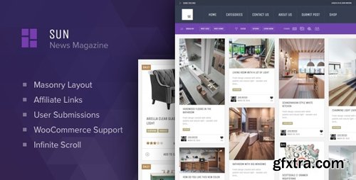 ThemeForest - Sun v2.1 - Grid News Blog with Affiliate links theme for WordPress - 15595376 - NULLED