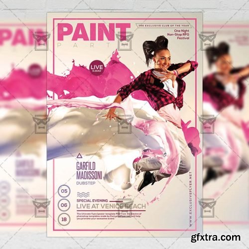Paint Party Flyer – Club A5 Template Paint Party Flyer – Club A5 Template