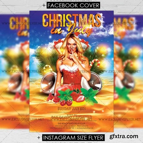 Christmas in July – Premium A5 Flyer Template Christmas in July – Premium A5 Flyer Template