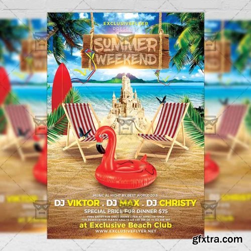Summer Weekend Flyer – Seasonal A5 Template Summer Weekend Flyer – Seasonal A5 Template