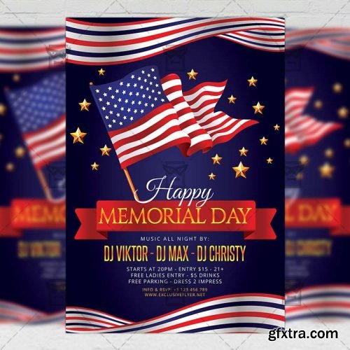 Memorial Day Flyer – Seasonal A5 Template