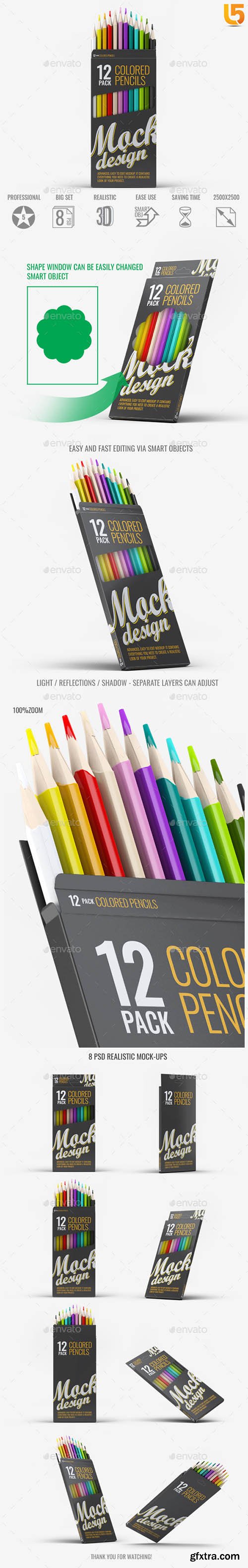 Colored Pencils 12 Pack Mock-Up 21901148 Colored Pencils 12 Pack Mock-Up 21901148