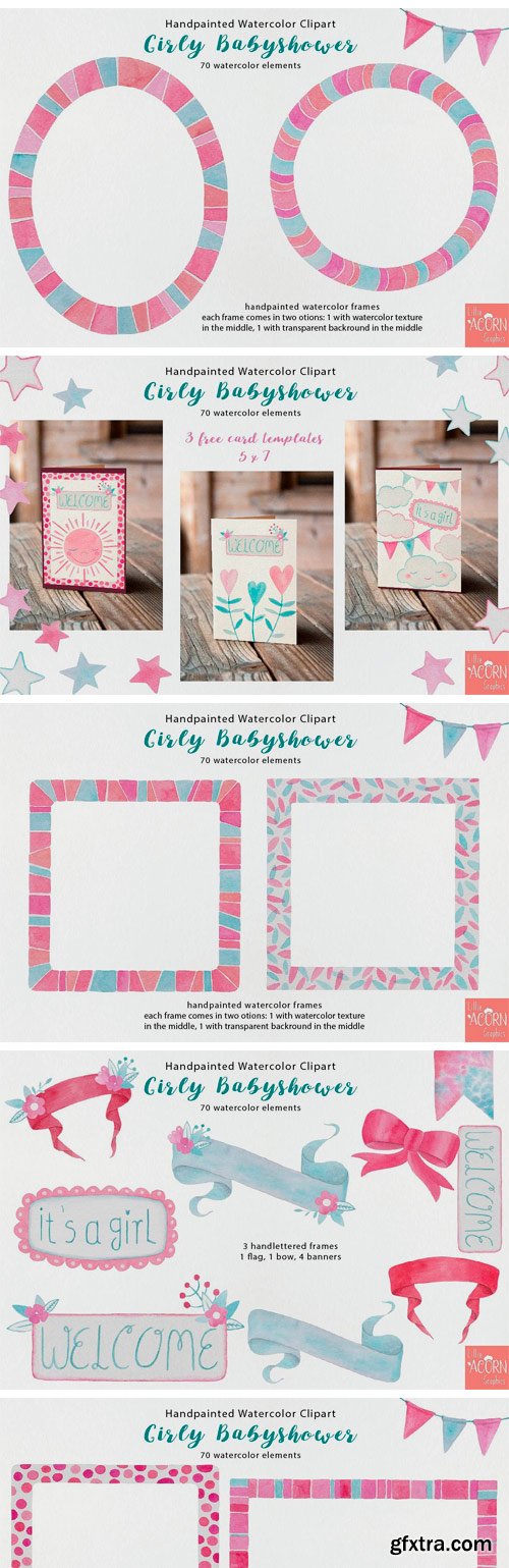 CM - Girly Babyshower Graphics Pack 2392376