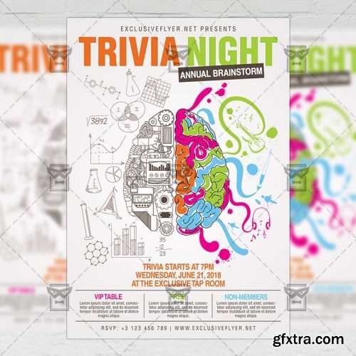 Trivia Night – Community A5 Flyer Template Trivia Night – Community A5 Flyer Template