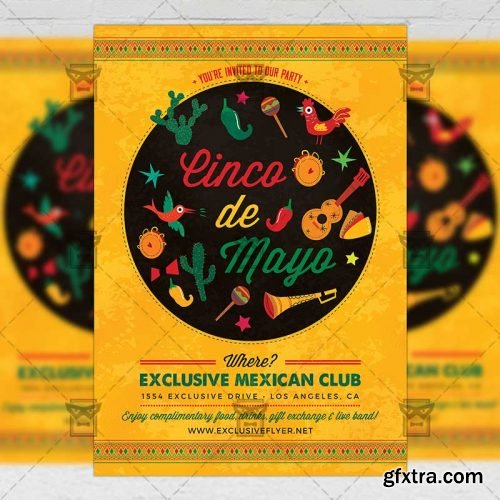 Cinco De Mayo Fiesta Flyer – Seasonal A5 Template Cinco De Mayo Fiesta Flyer – Seasonal A5 Template