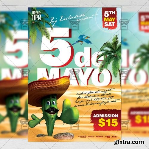 5 De Mayo Fiesta – Seasonal A5 Flyer Template 5 De Mayo Fiesta – Seasonal A5 Flyer Template