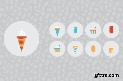 CM - ICE CREAM VECTOR ICONS PACK 2546541