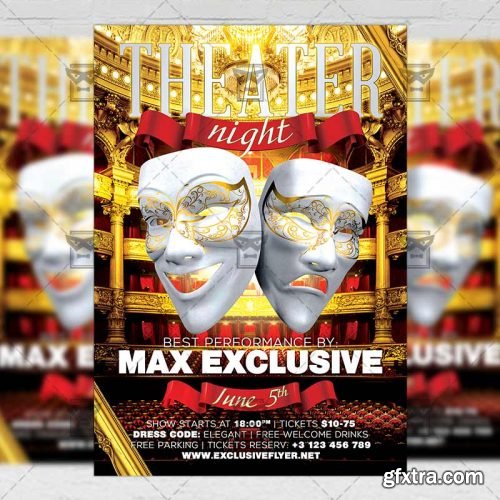 Theater Night – Club A5 Flyer Template