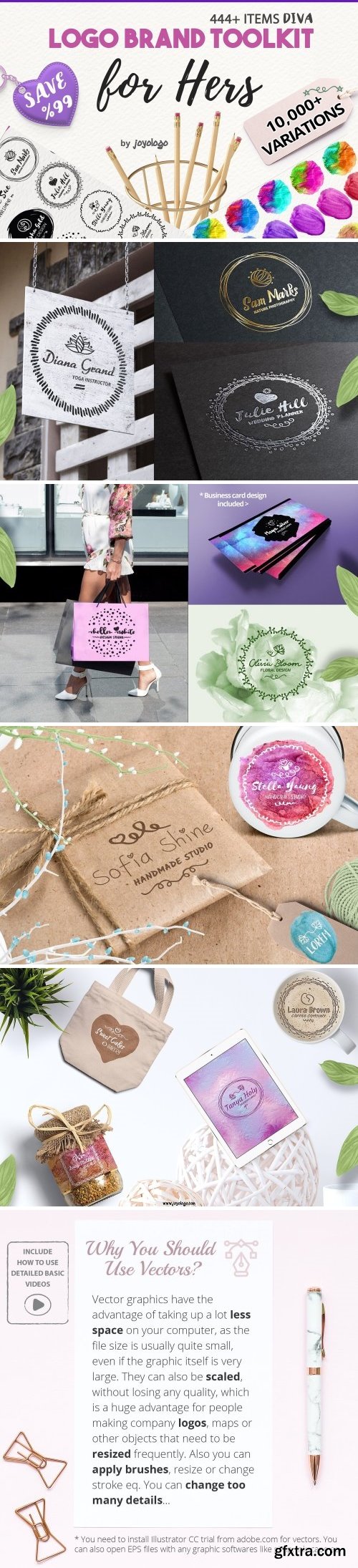 Diva Handdrawn Logo Creator + Extras EPS. PNG 1602209