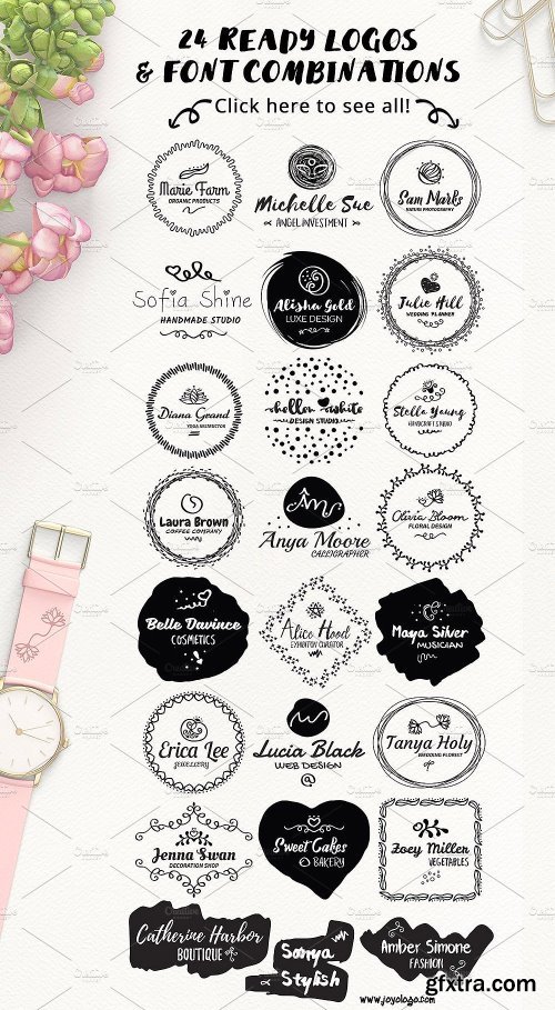 Diva Handdrawn Logo Creator + Extras EPS. PNG 1602209