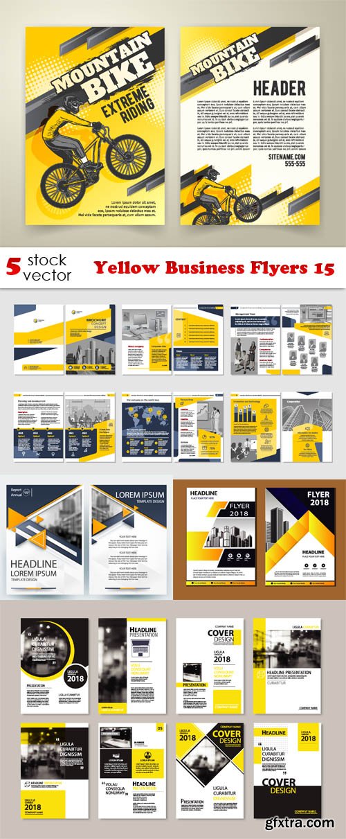 Vectors - Yellow Business Flyers 15