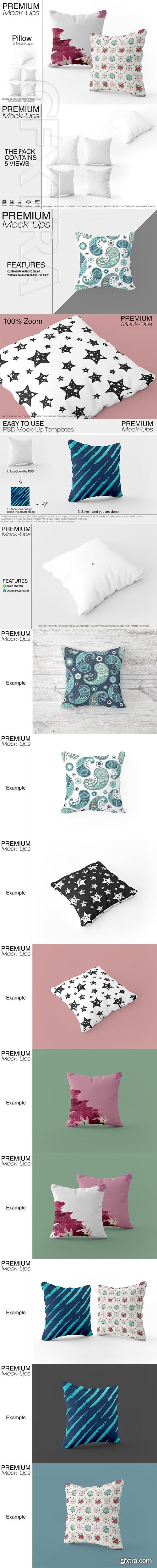 CreativeMarket - Square Throw Pillow Mockup 2541534